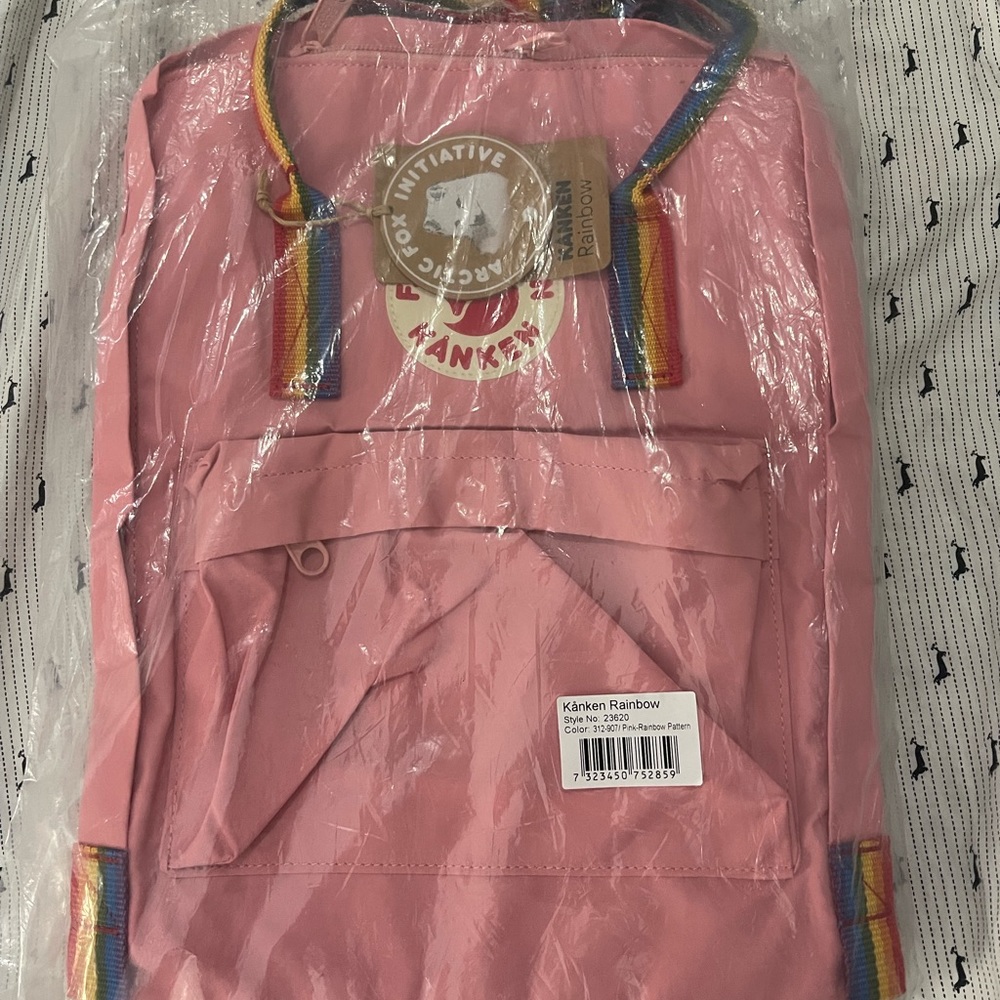 Fjallraven kanken rainbow pack 16L. Brand new, still in packaging with tags